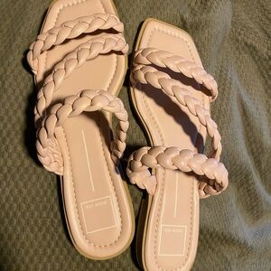 Dolce Vita cream flat sandals. Barely worn.